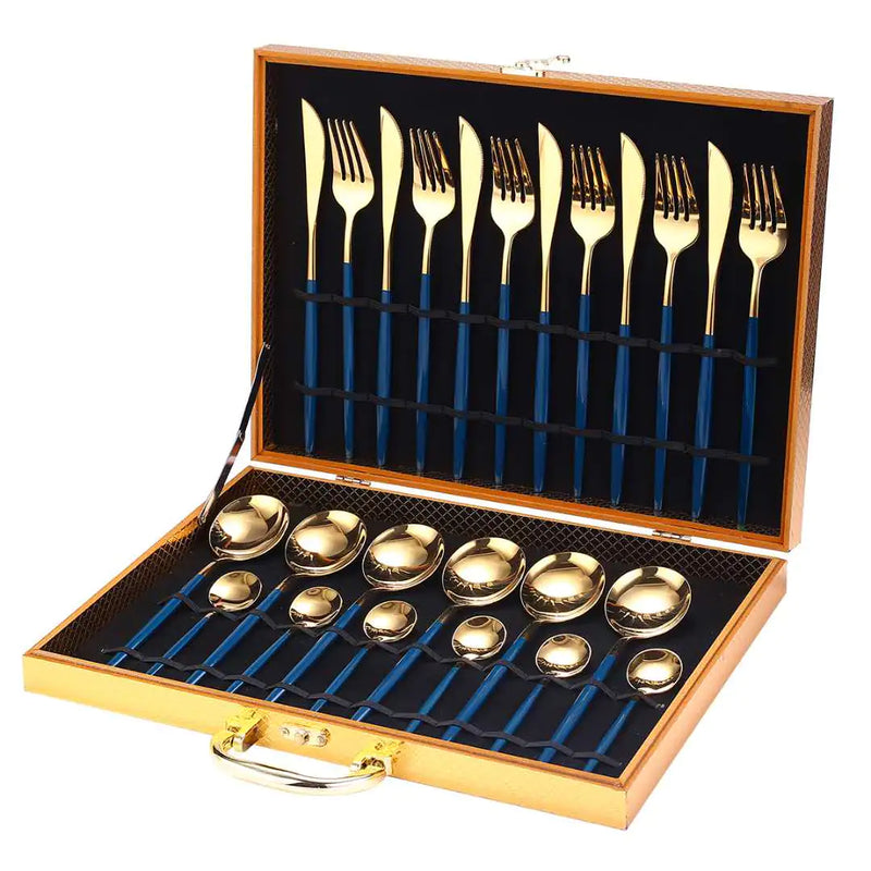 K0ala™ 24pcs Gold Stainless Steel Cutlery Set